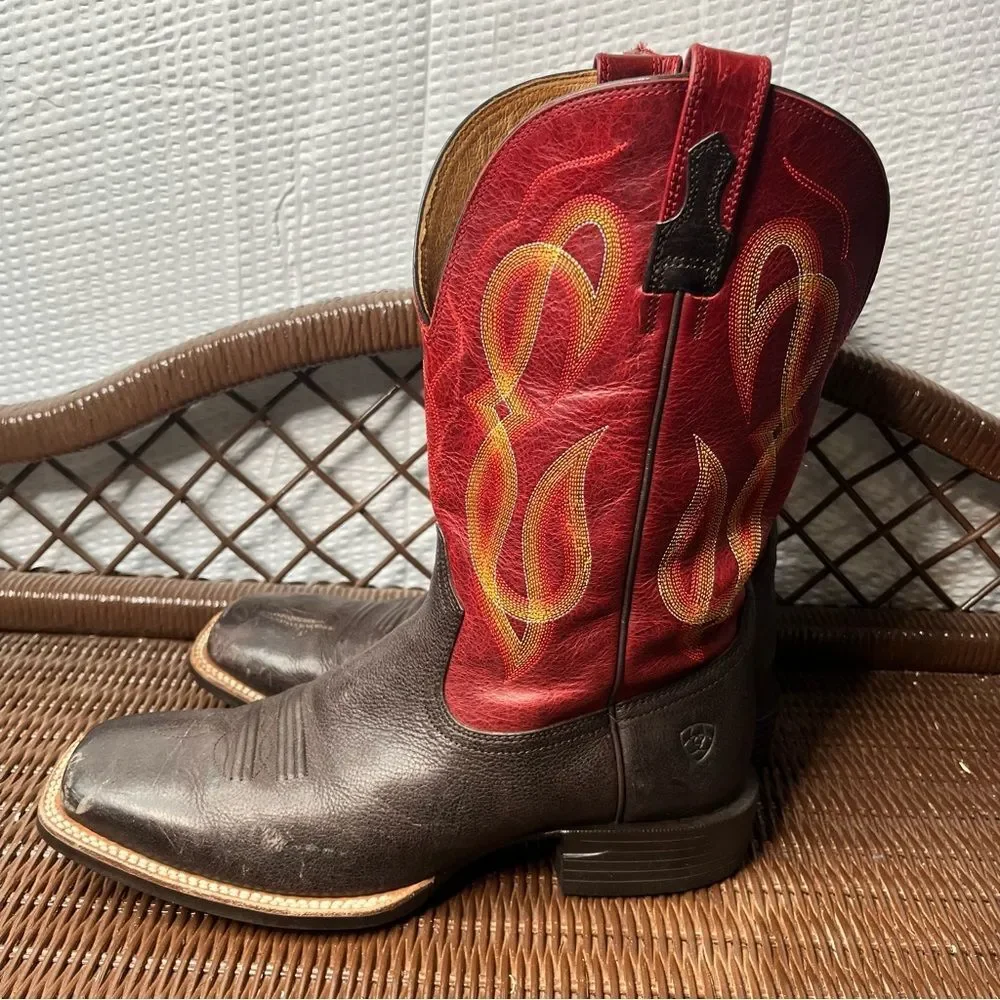 Ariat Quantum Brander Square Toe Cowboy Boots Size 11D